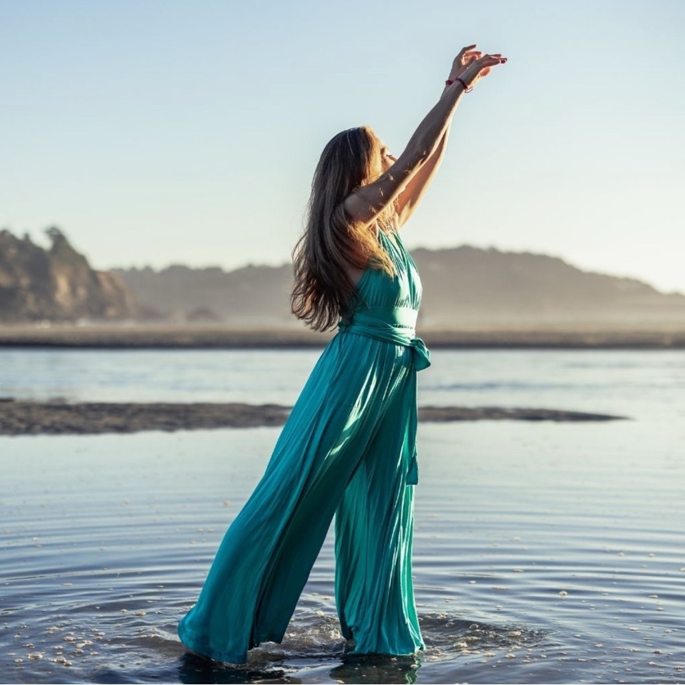 Elegant Teal Jumpsuit Free People